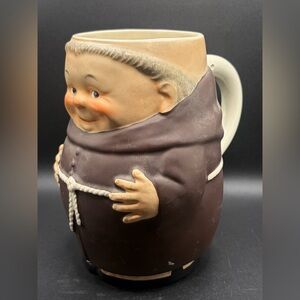1957 Goebel Western Germany Vintage Ceramic Friar Tuck Figure Mug Pitcher Jug